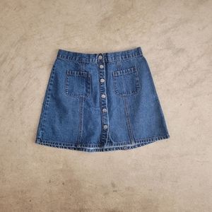 BDG Urban Outfitters Button Front Mini  Jean Skirt
